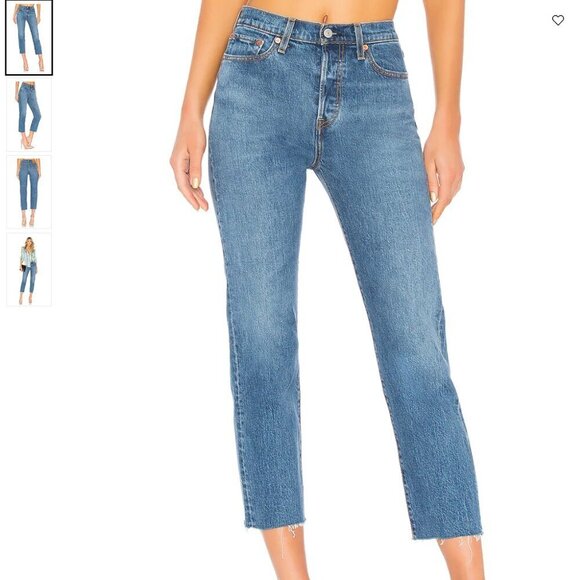 Levi's Wedgie Straight Denim Jeans in Love Triangle Size 27 - Picture 1 of 7